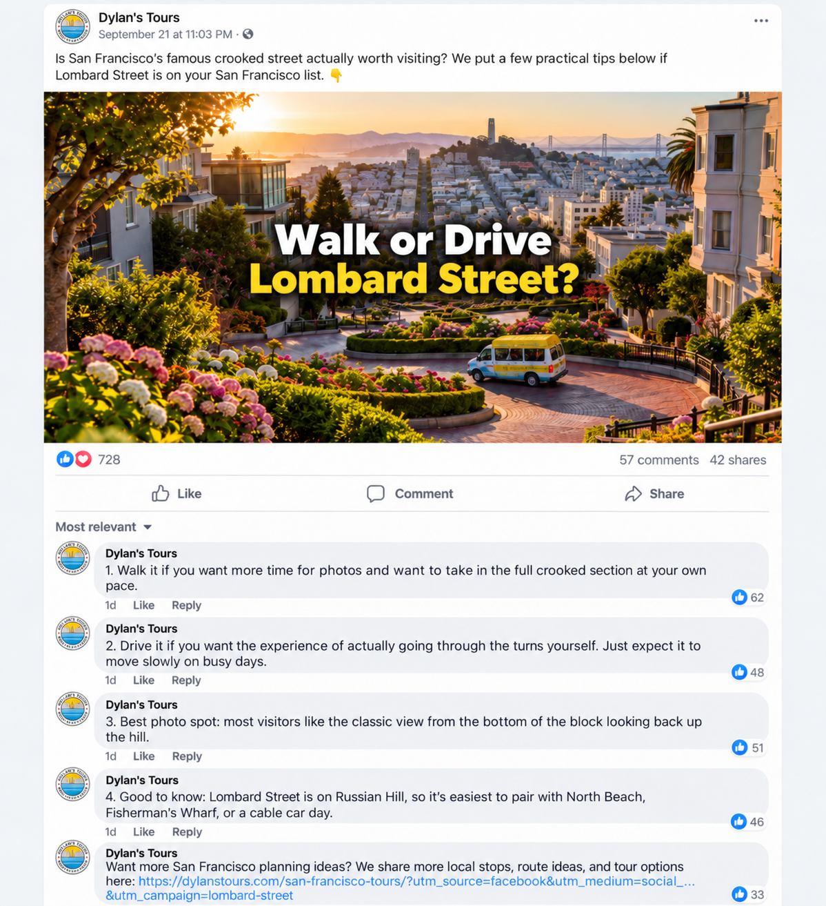 Lombard Street post after: traveler question on the cover